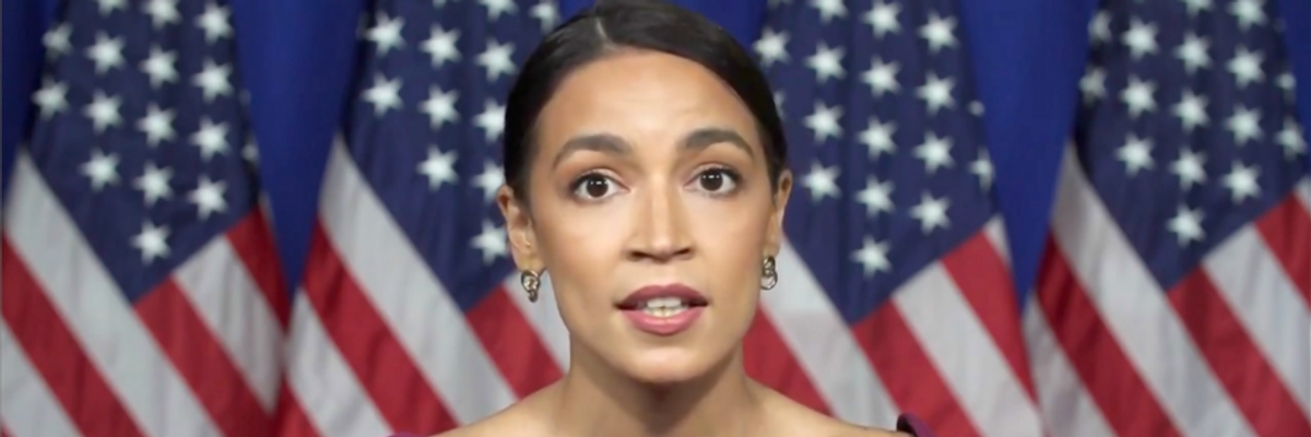 AOC Uses 90-Second Convention Speech to Blast 'Unsustainable Brutality' of US Economy and Celebrate Movement Fighting for Justice