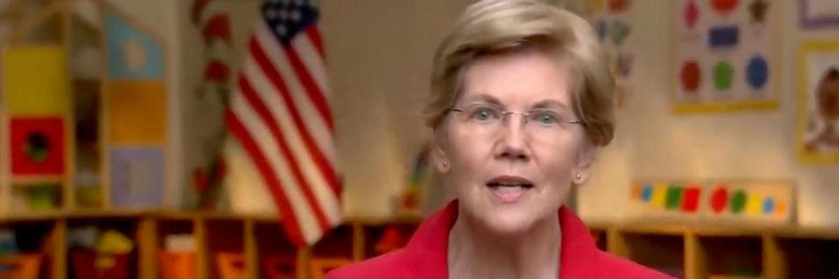 Warren Praised for Using DNC Address to Demand Child Care as 'Part of the Basic Infrastructure of This Nation'