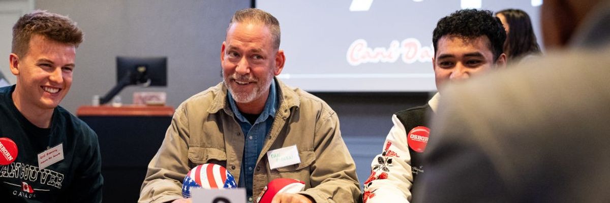 Independent Senate candidate Dan Osborn...