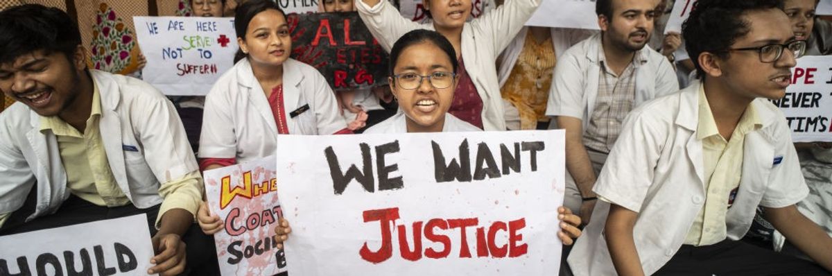 Indian doctors strike over the rape and murder of a Kolkata trainee
