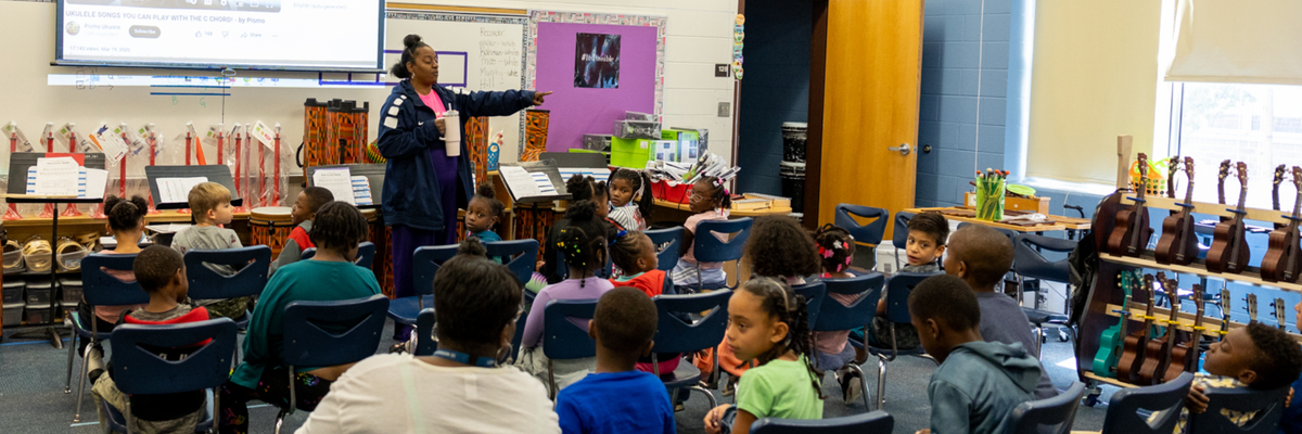 Indianapolis elementary school students in a classroom
