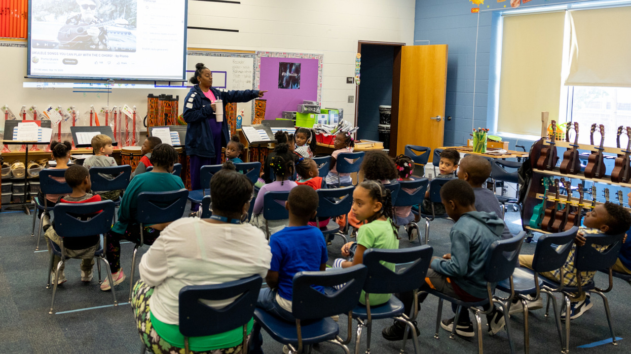 Indianapolis elementary school students in a classroom