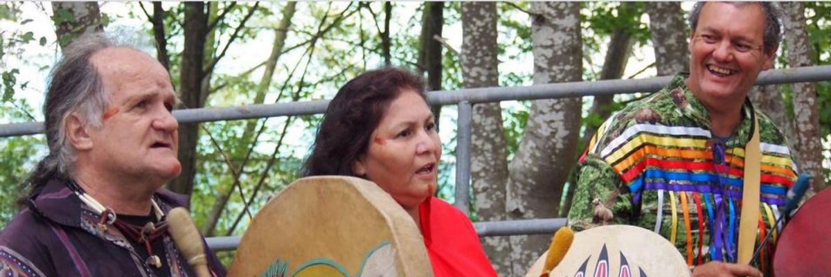 Indigenous land defender Stacy Gallagher 