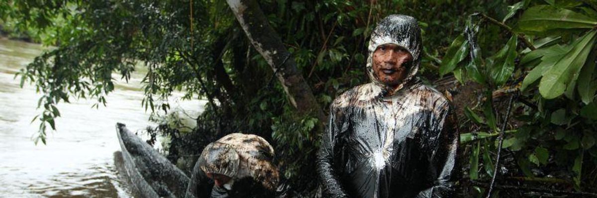 As Rivers Run Black in Peru, Indigenous Tribes Left Cleaning Big Oil's Disaster