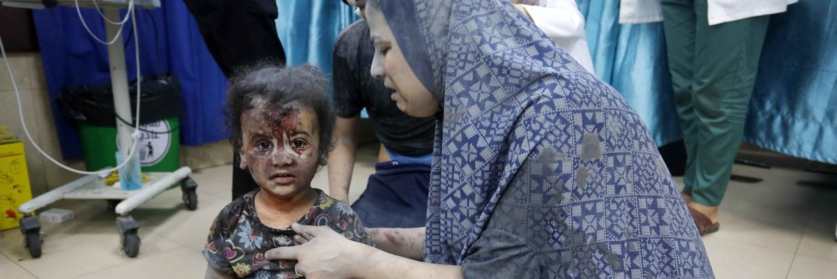 injured child in gaza hospital