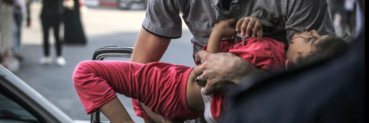Injured child in Gaza