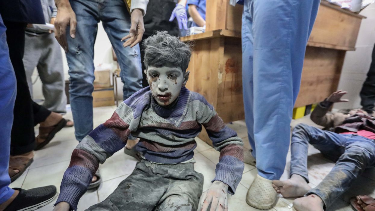 Injured Palestinian child