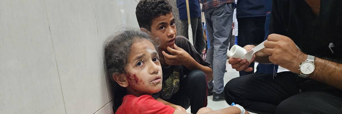 Injured Palestinian children