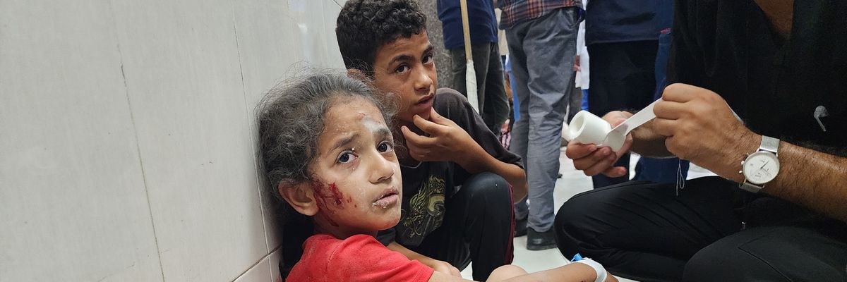 Injured Palestinian children