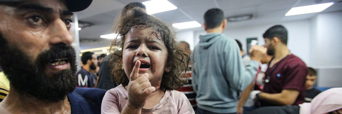 Injured Palestinian toddler