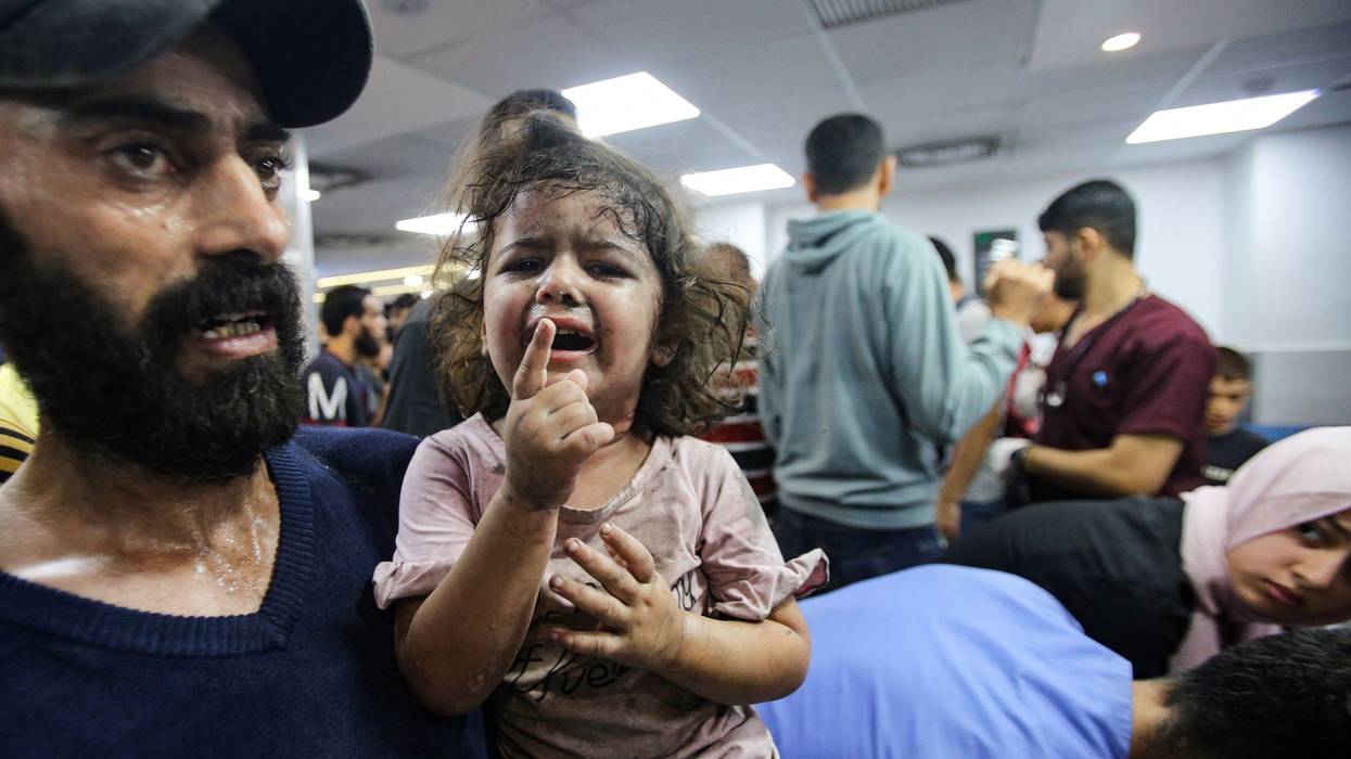 Injured Palestinian toddler