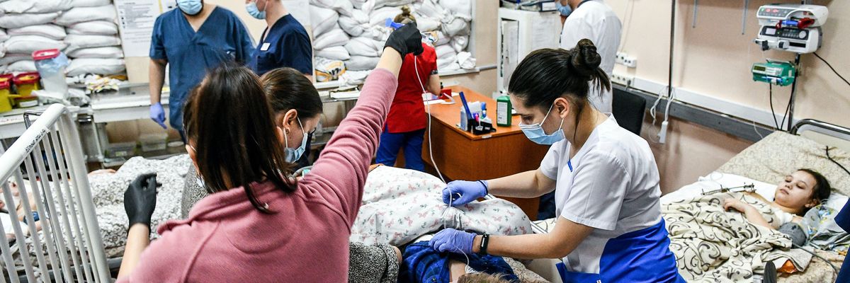 injured Ukrainian children