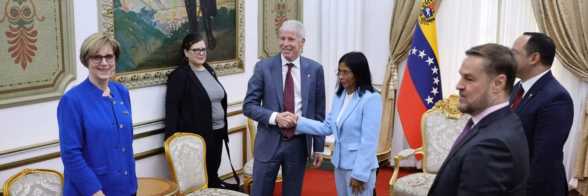 Interim President Delcy Rodríguez of Venezuela Meets With U.S. Energy Secretary Chris Wright