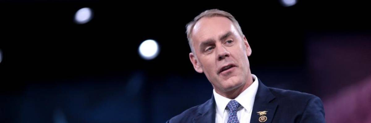 Exploiting Climate-Fueled Disasters on Behalf of Logging Industry, Zinke Pilloried for Blaming Wildfires on 'Radical Environmentalists'