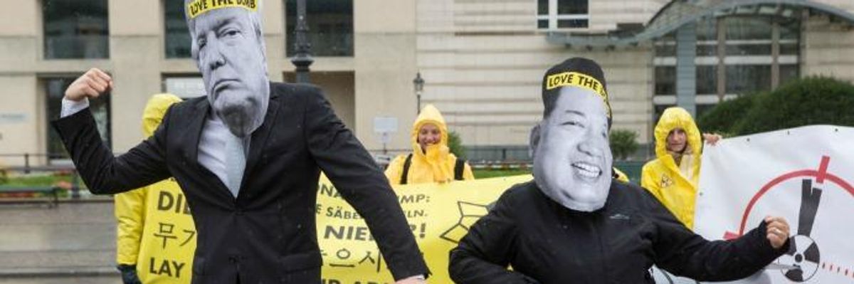 Tweeting About Size of His 'Nuclear Button,' Trump Disrupts Peace Effort With 'Childish' Threat