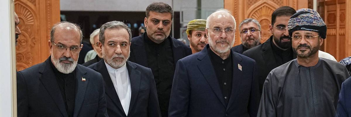 Iranian Foreign Minister Abbas Araghchi and Iranian parliament speaker Mohammad Ghalibaf