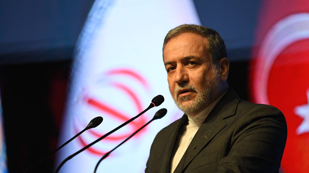 Iranian Foreign Minister Seyed Abbas Araghchi speaks