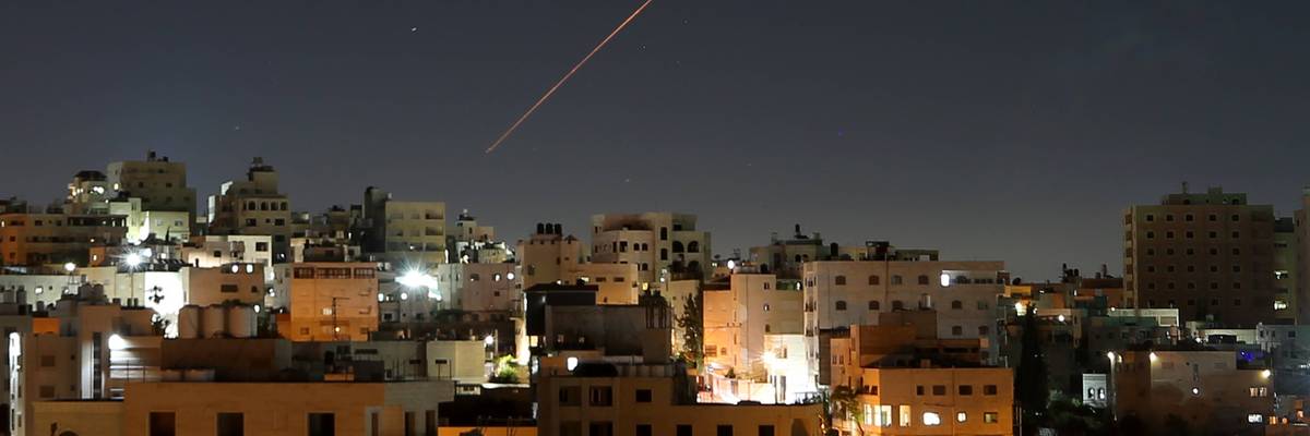 Iranian missiles seen over Hebron sky following attack on Israel