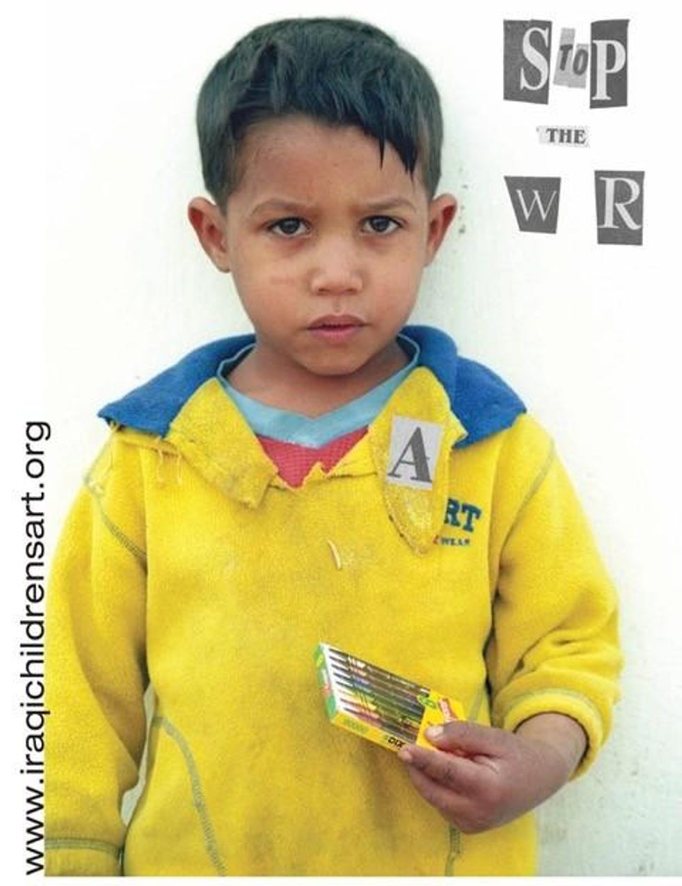 Iraqi boy waits to see doctor at Al-Ghazolia Refugee Camp, Baghdad 2004. (Photo:Claudia Lefko)