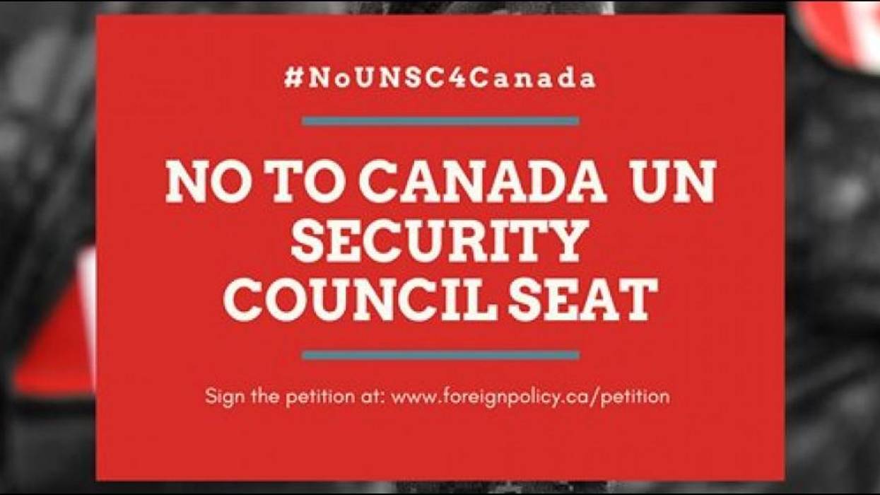 Canada Isn't the Right Choice for the UN Security Council