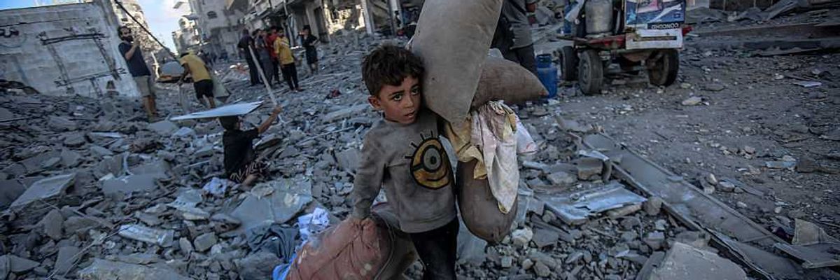 Israeli attack hits Abu Hasira Street in Gaza City