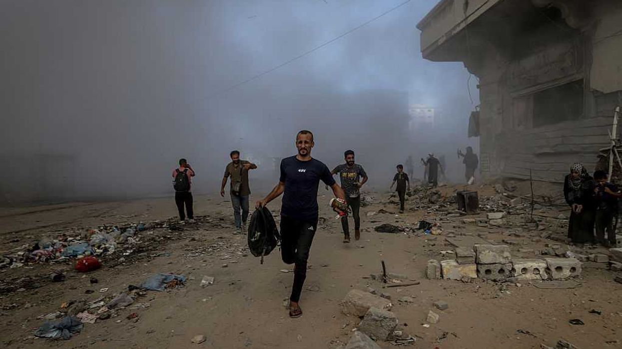 Israeli attack on Omar al-Mukhtar street of Gaza City