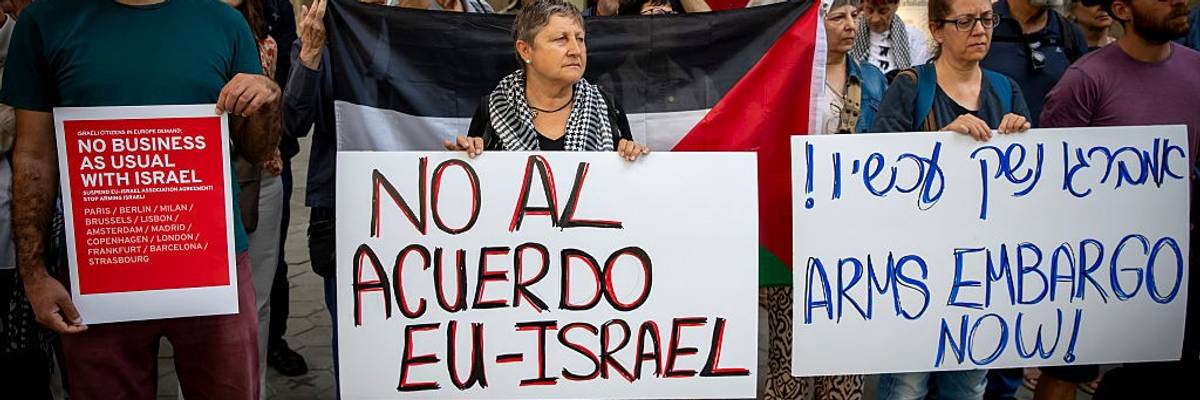 Israeli Citizens In Barcelona Demand E.U. Arms Embargo On Israel