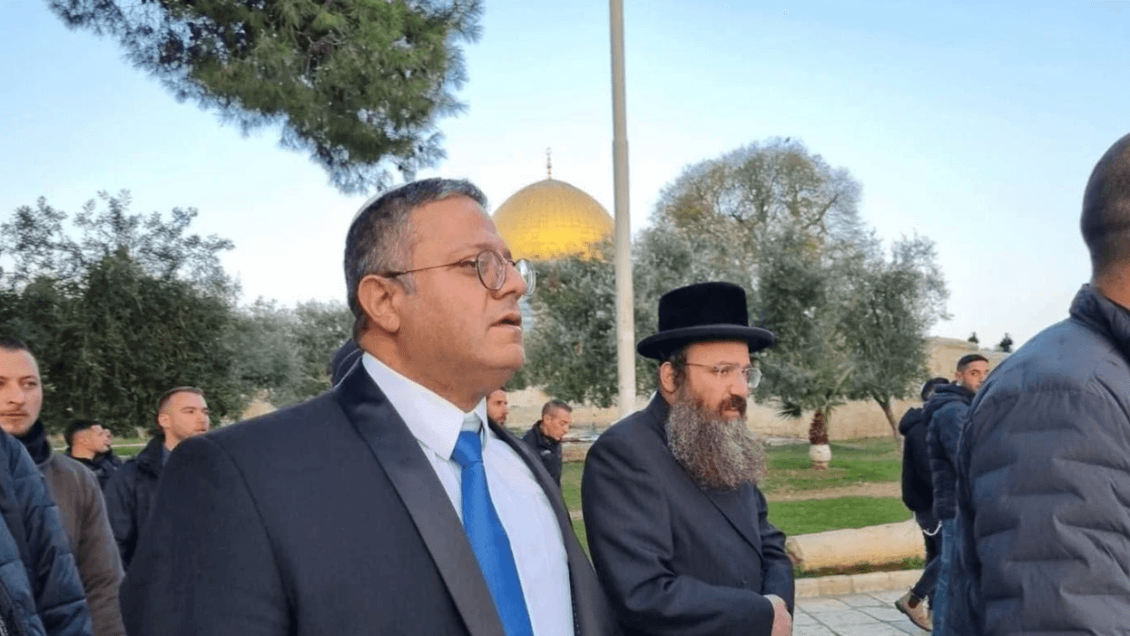 Israeli National Security Minister Itamar Ben-Gvir is pictured at the Al-Aqsa mosque compound