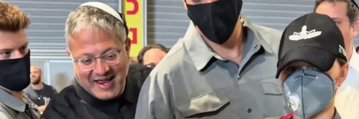 Israeli National Security Minister Itamar Ben-Gvir taunts a humiliated Global Sumud Flotilla detainee
