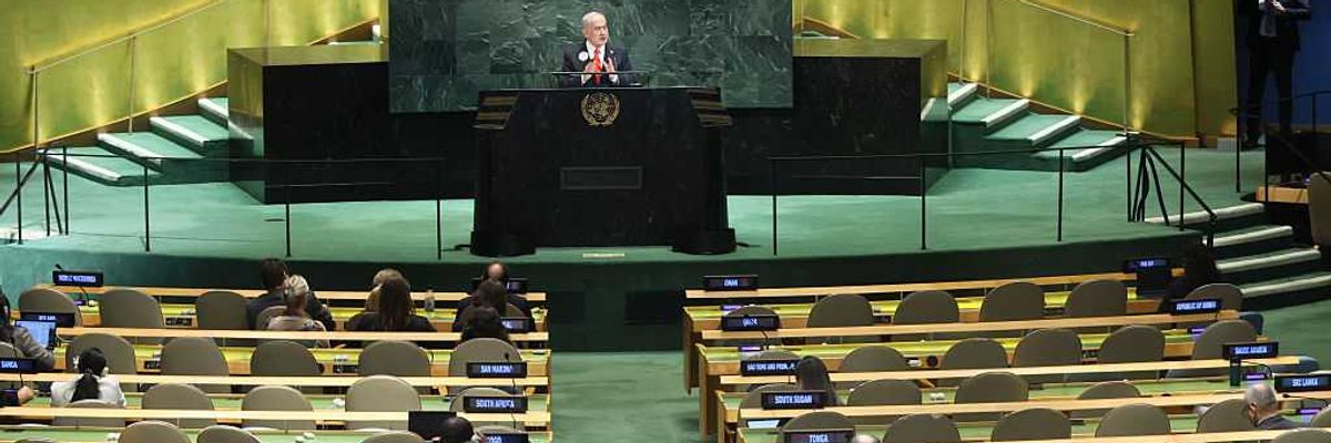 Mass Walkout Leaves UN General Assembly Chamber Mostly 'Empty' for Netanyahu Speech