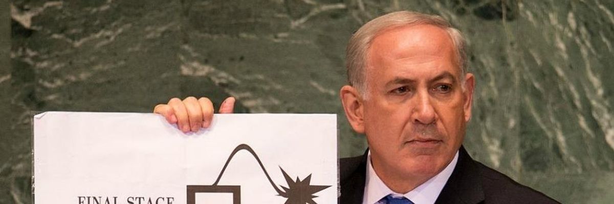 Israel's Netanyahu Jumps Shark with "Iran-Lausanne-Yemen" Axis Barb