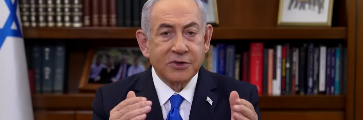 Israeli Prime Minister Benjamin Netanyahu speaks