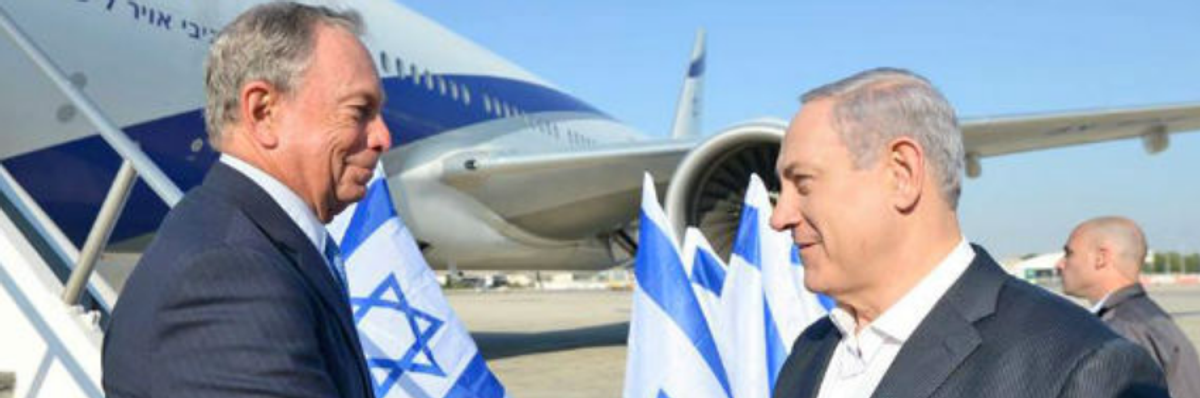 Bloomberg Defied a Flight Ban to Show Support for Israel, Defended the Country Shelling a School and Killing Sleeping Children