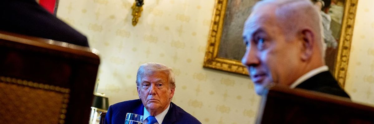 Israeli Prime Minister Netanyahu Visits The White House To Meet With President Trump