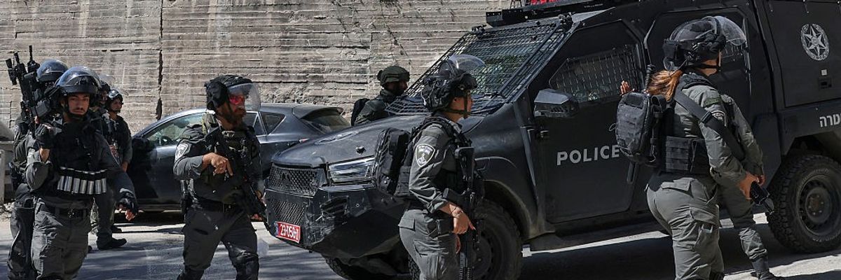 Israeli security forces raid an UNRWA school in East Jerusalem
