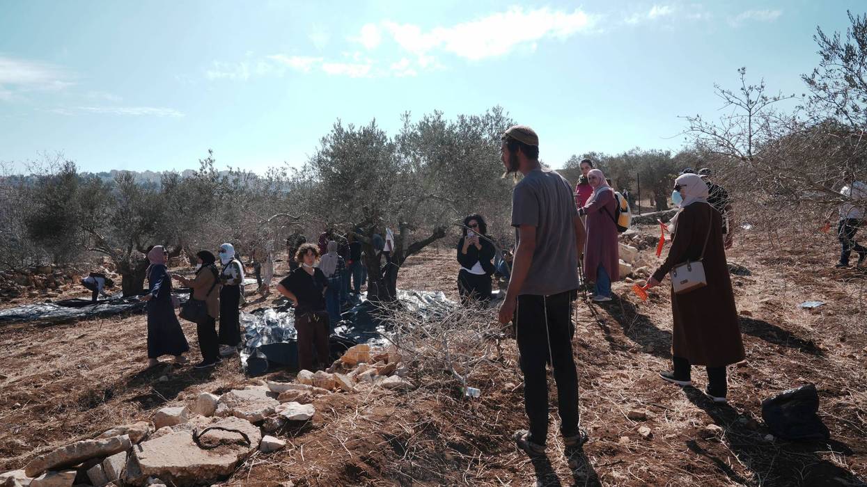 Israeli settler attacks on Palestinian farmers harvesting olives in the West Bank