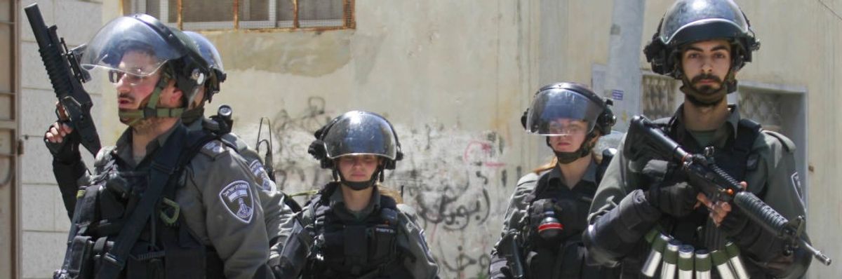 Israeli soldiers in Occupied West Bank.