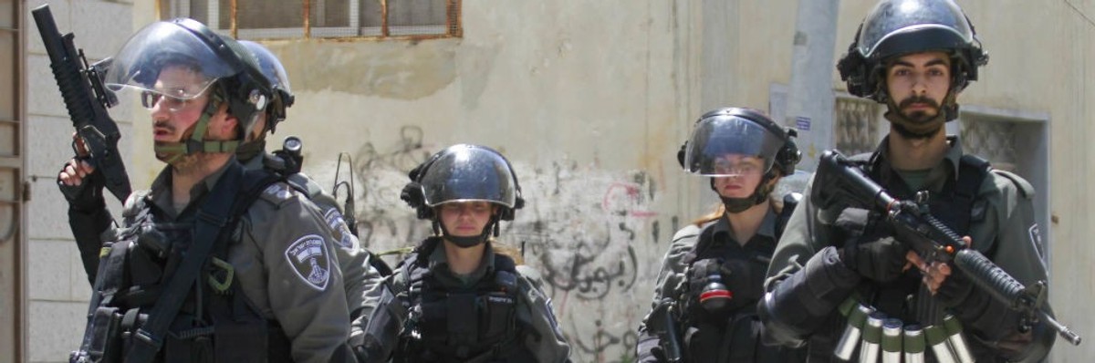 Israeli soldiers in Occupied West Bank.
