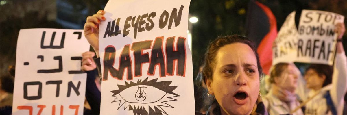 Israelis protest imminent Rafah invasion 