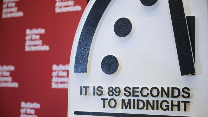 "It is 89 seconds to midnight," says The Bulletin Of The Atomic Scientists "Doomsday Clock"