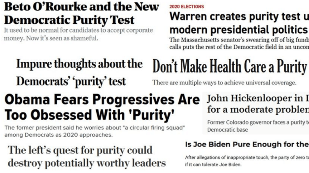 'Purity Tests': How Corporate Media Describe Progressives Standing Up for Principles