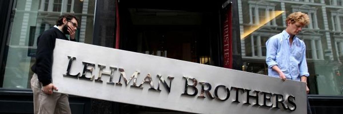 Any Invites for Victims of Wall Street Greed? 10 Years After Global Meltdown, Lehman Brothers Planning 'Disgraceful' Reunion