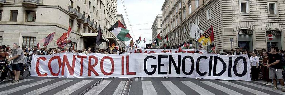 Italians Take Part In A General Strike For Palestine