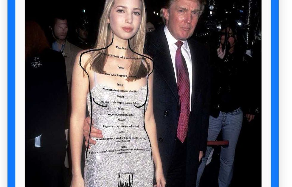 Ivanka wears Trump's birthday card to Epstein.