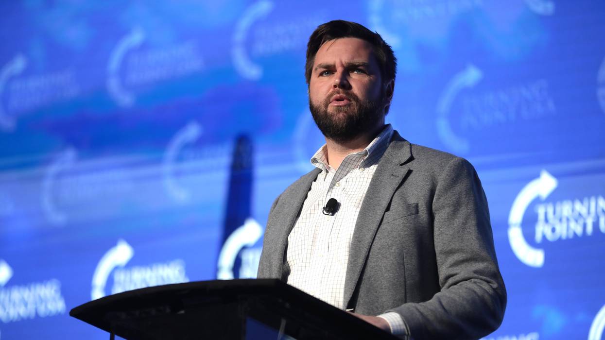 J. D. Vance, a U.S. Senate candidate from Ohio, speaks at the Southwest Regional Conference hosted by Turning Point USA on April 17, 2021