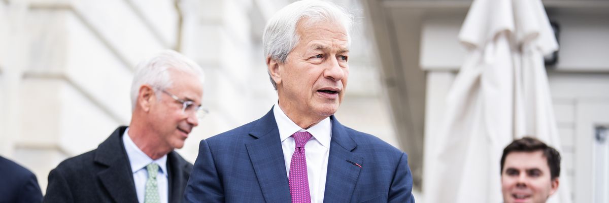 Jamie Dimon, CEO of JPMorgan Chase, and Charles Scharf, CEO of Wells Fargo