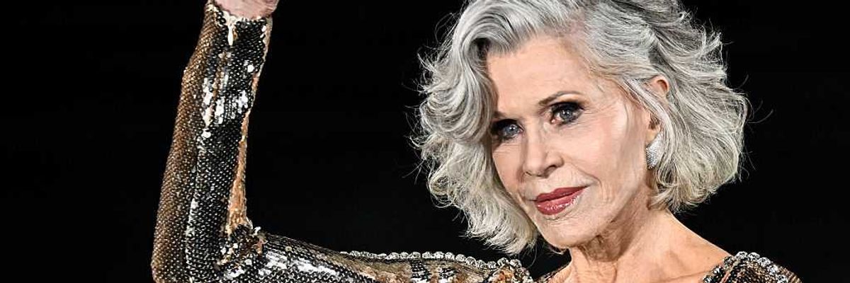 Jane Fonda stuns in a sparkly bodysuit