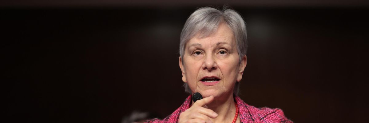 Janet Woodcock speaks during a hearing