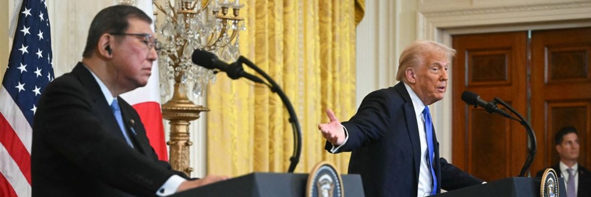 Japan PM Shigeru Ishiba and Donald trump