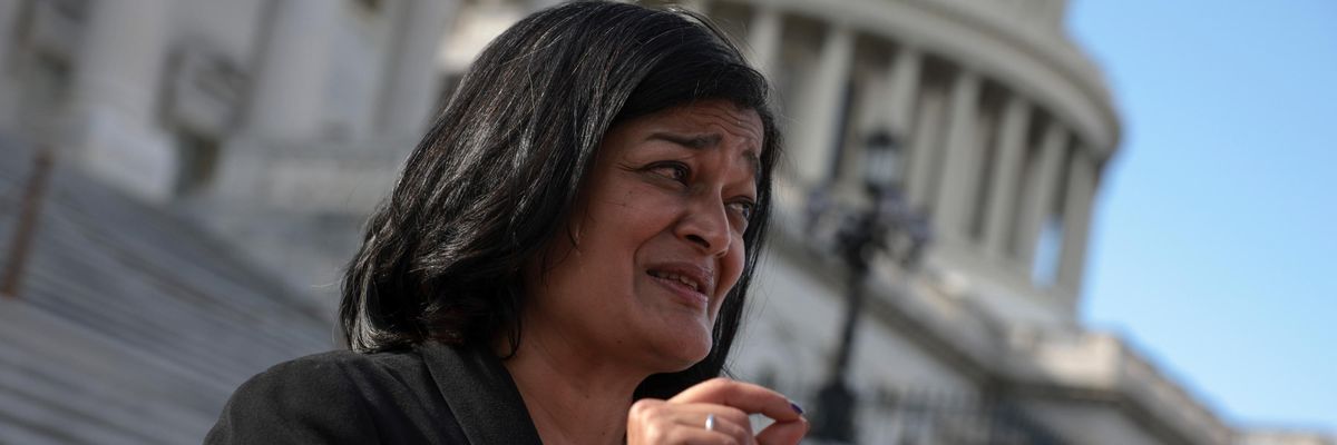 Jayapal at the U.S. Capitol